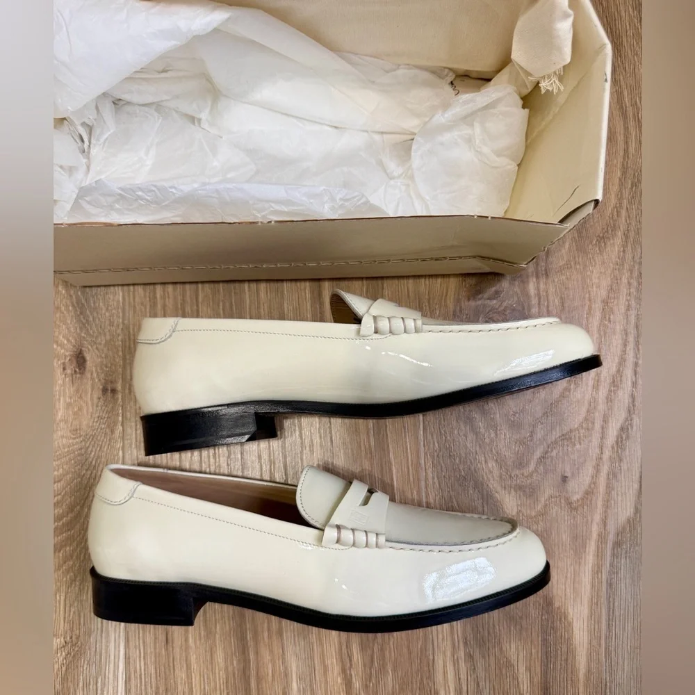 KOIO Brera Pearl Patent Leather Penny Loafers Made in Italy Size 41